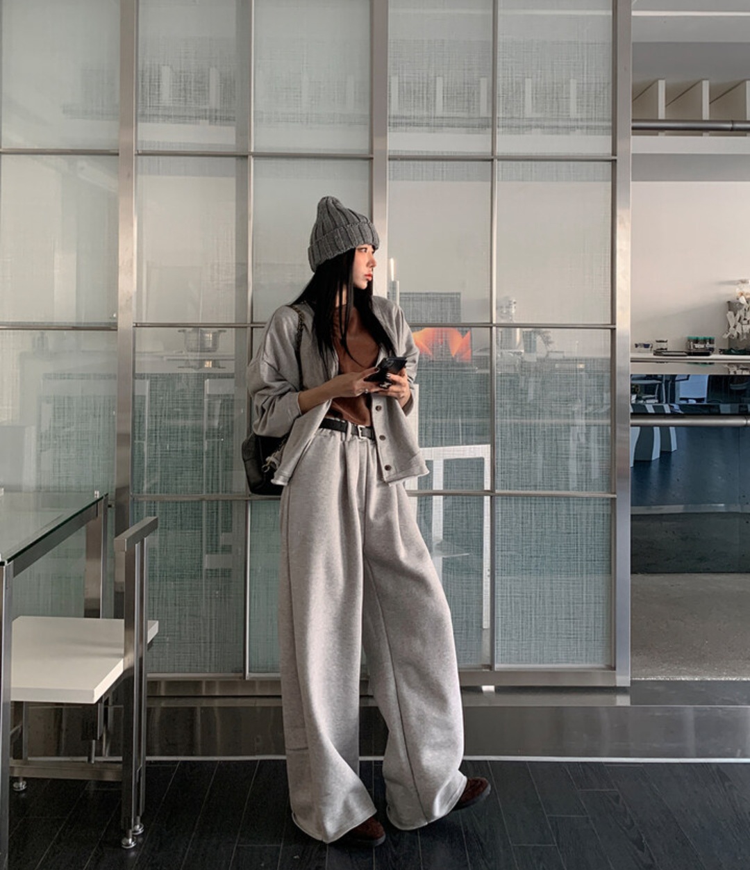 コットンVネックルーズカーディガン | 詳細画像9