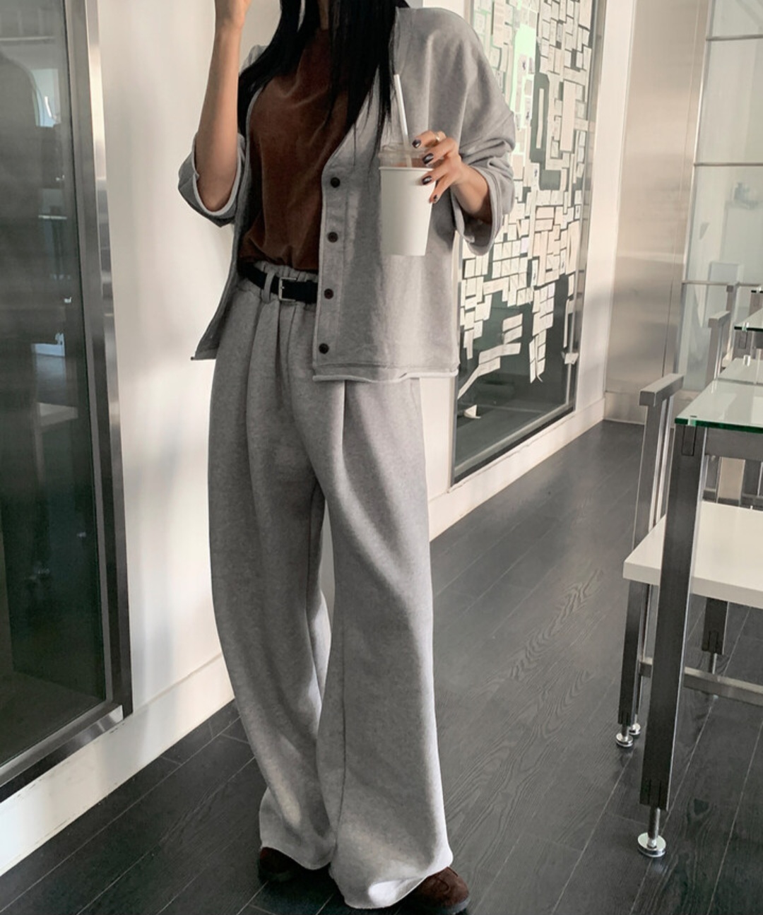 コットンVネックルーズカーディガン | 詳細画像10