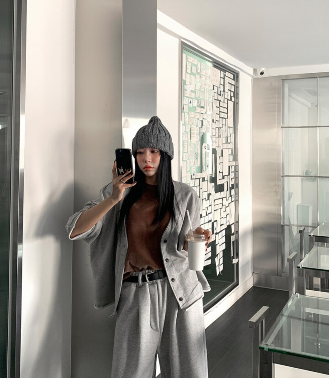 コットンVネックルーズカーディガン | 詳細画像12