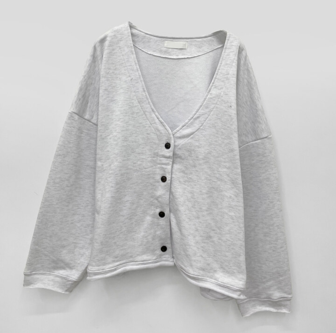 コットンVネックルーズカーディガン | 詳細画像13