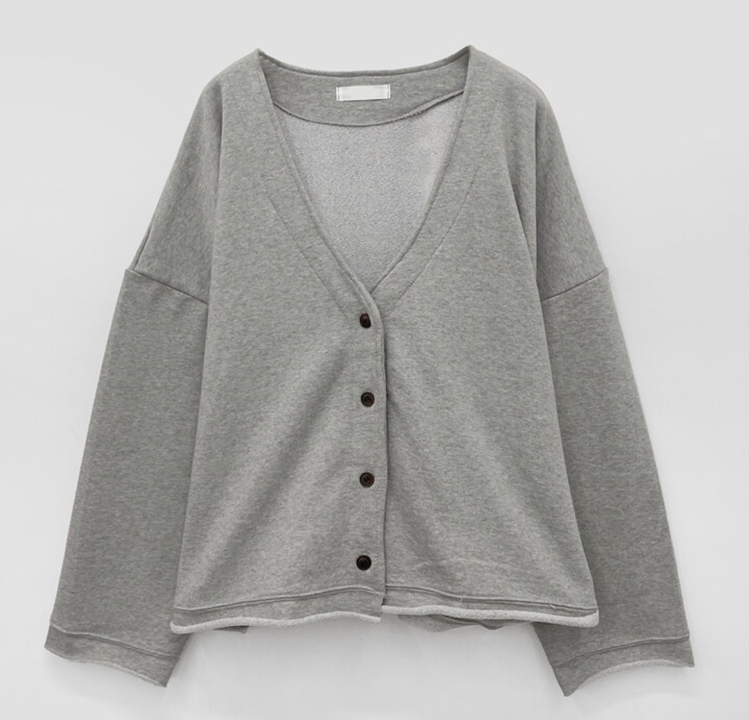 コットンVネックルーズカーディガン | 詳細画像15