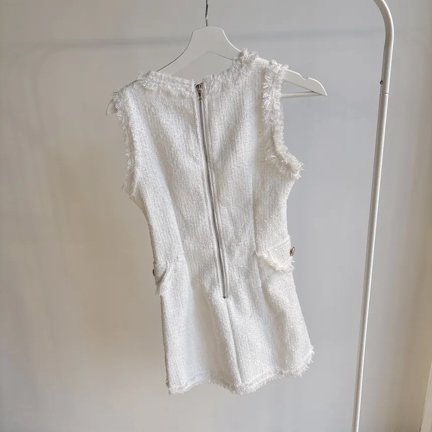 ツイードHラインミニフェイクポケットフェイクボタンVネックワンピース | mirangmirang | 詳細画像15