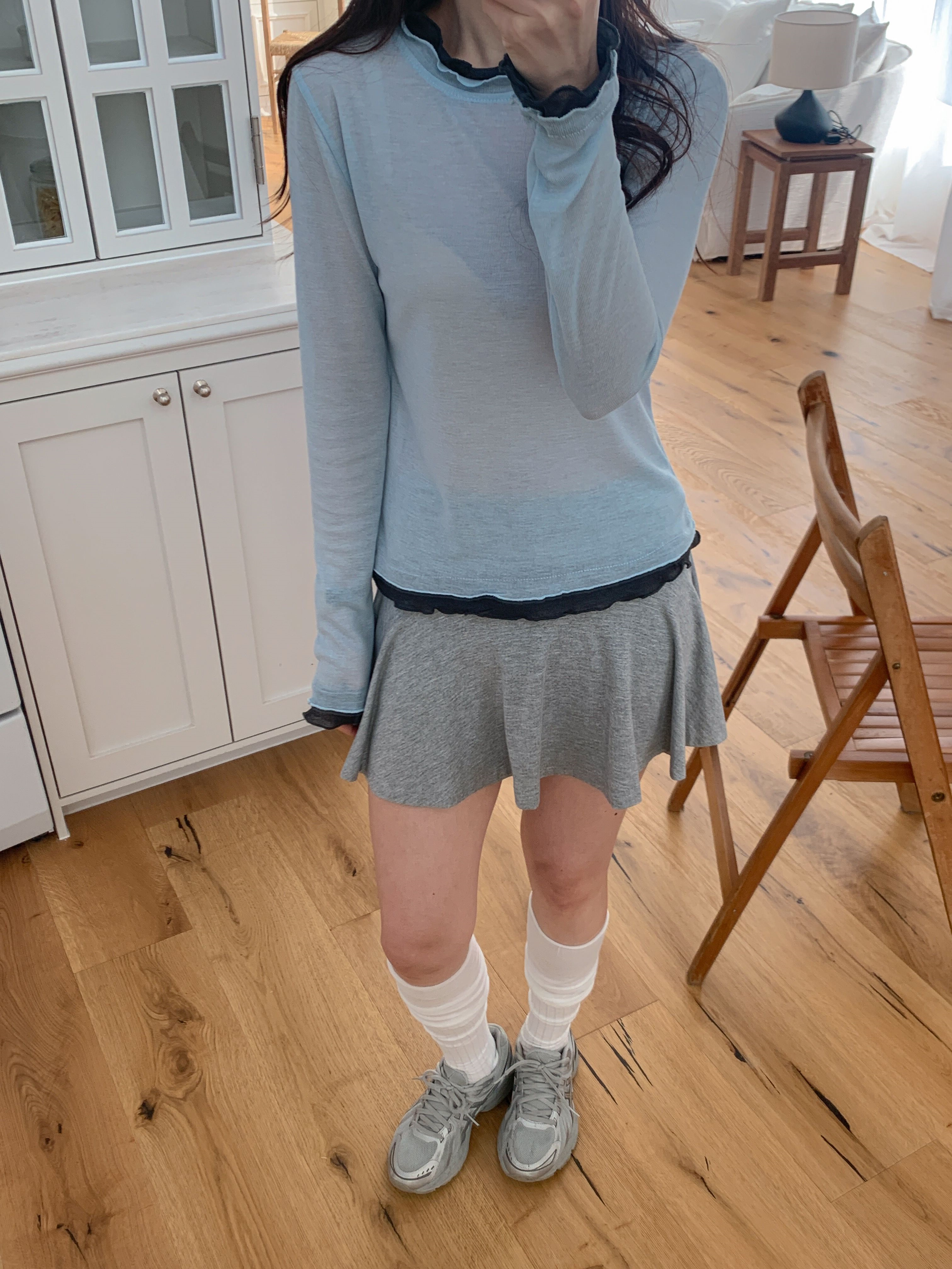 メロウスリムレイヤード風配色Tシャツ | 詳細画像7