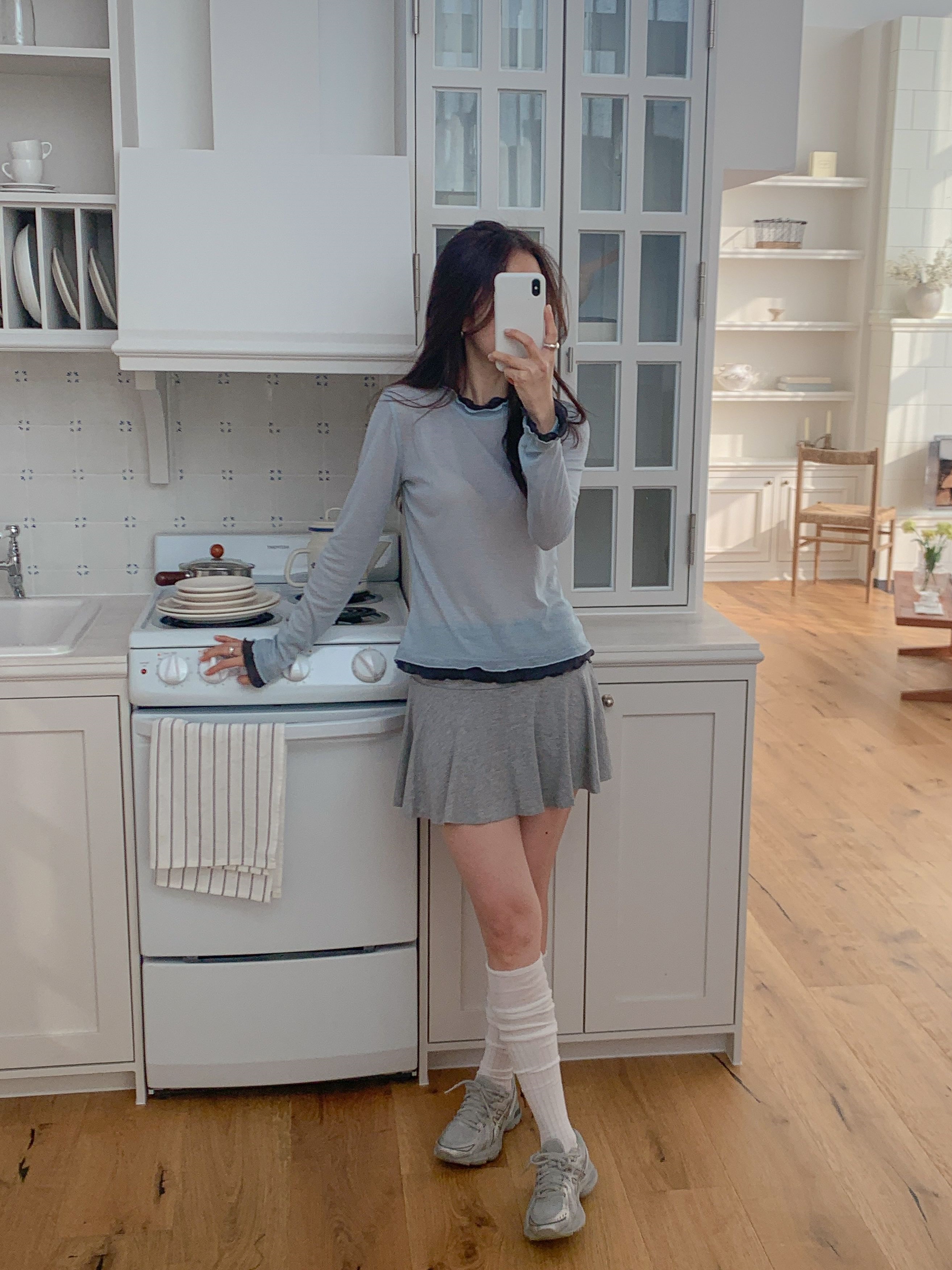 メロウスリムレイヤード風配色Tシャツ | 詳細画像12