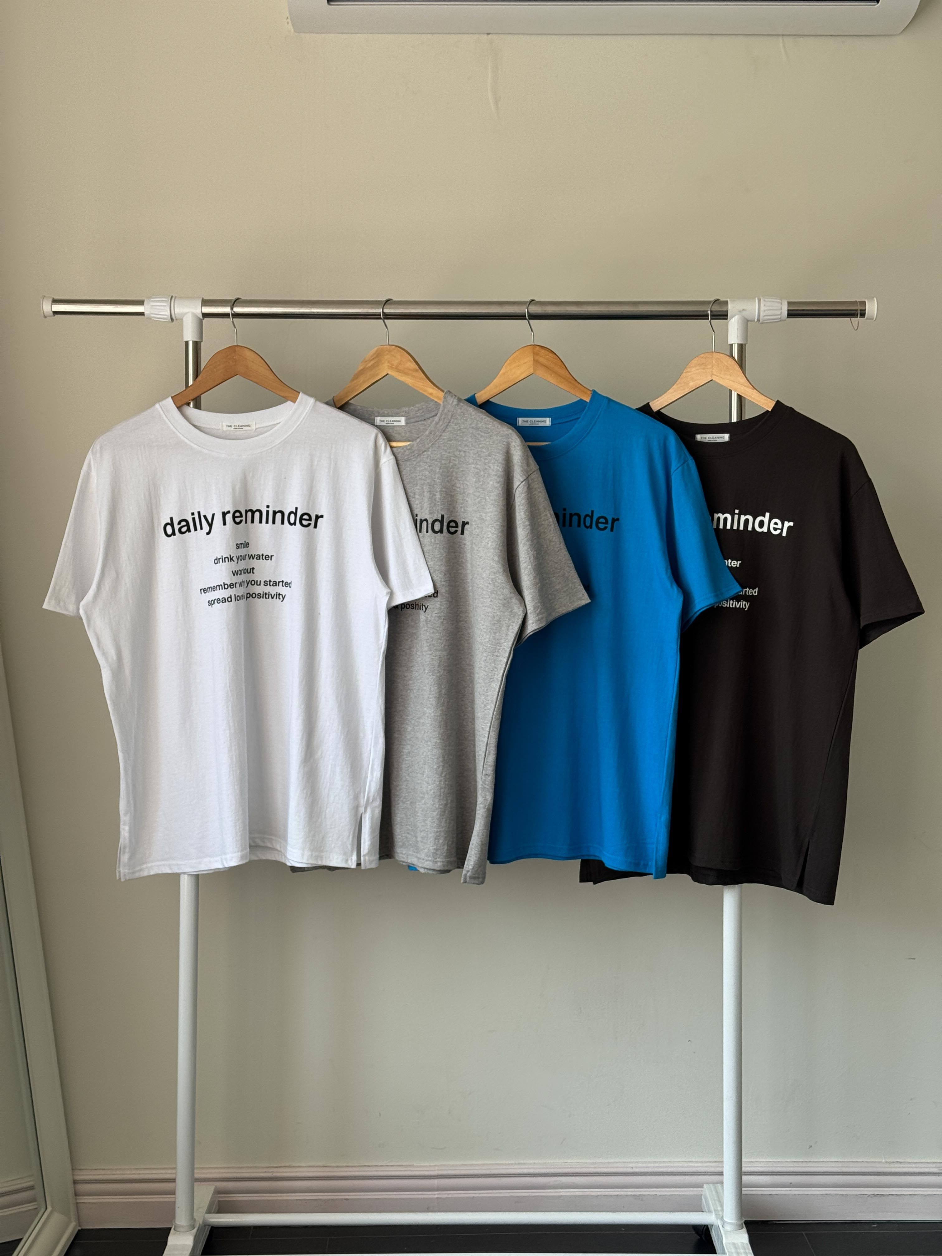 コットンラウンドネックオーバーサイズボクシーロング半袖ドロップショルダーレタリングTシャツ | 詳細画像21