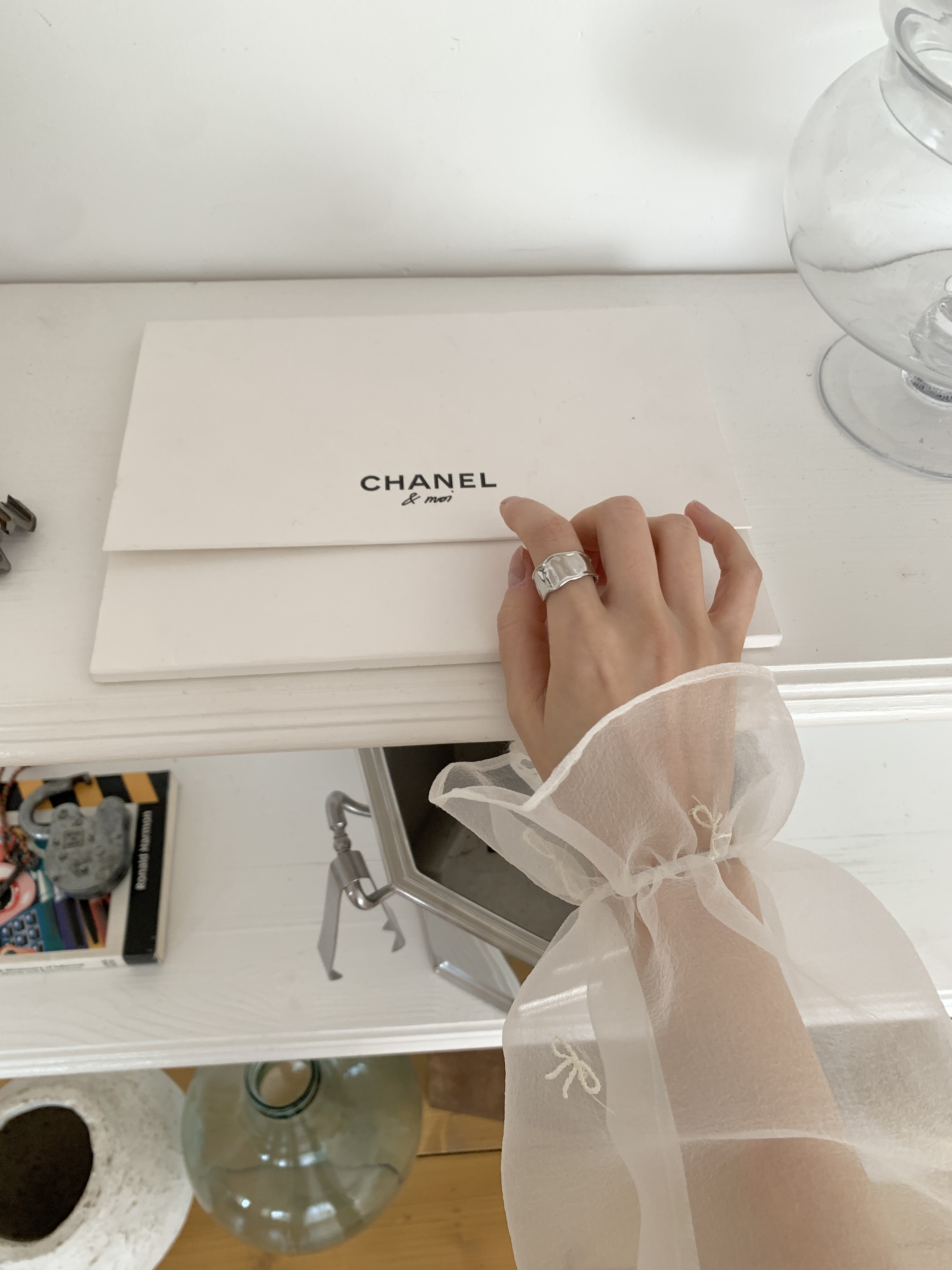 コンビシャーリングフリルパフスリーブクロップド長袖ブラウス | 詳細画像16