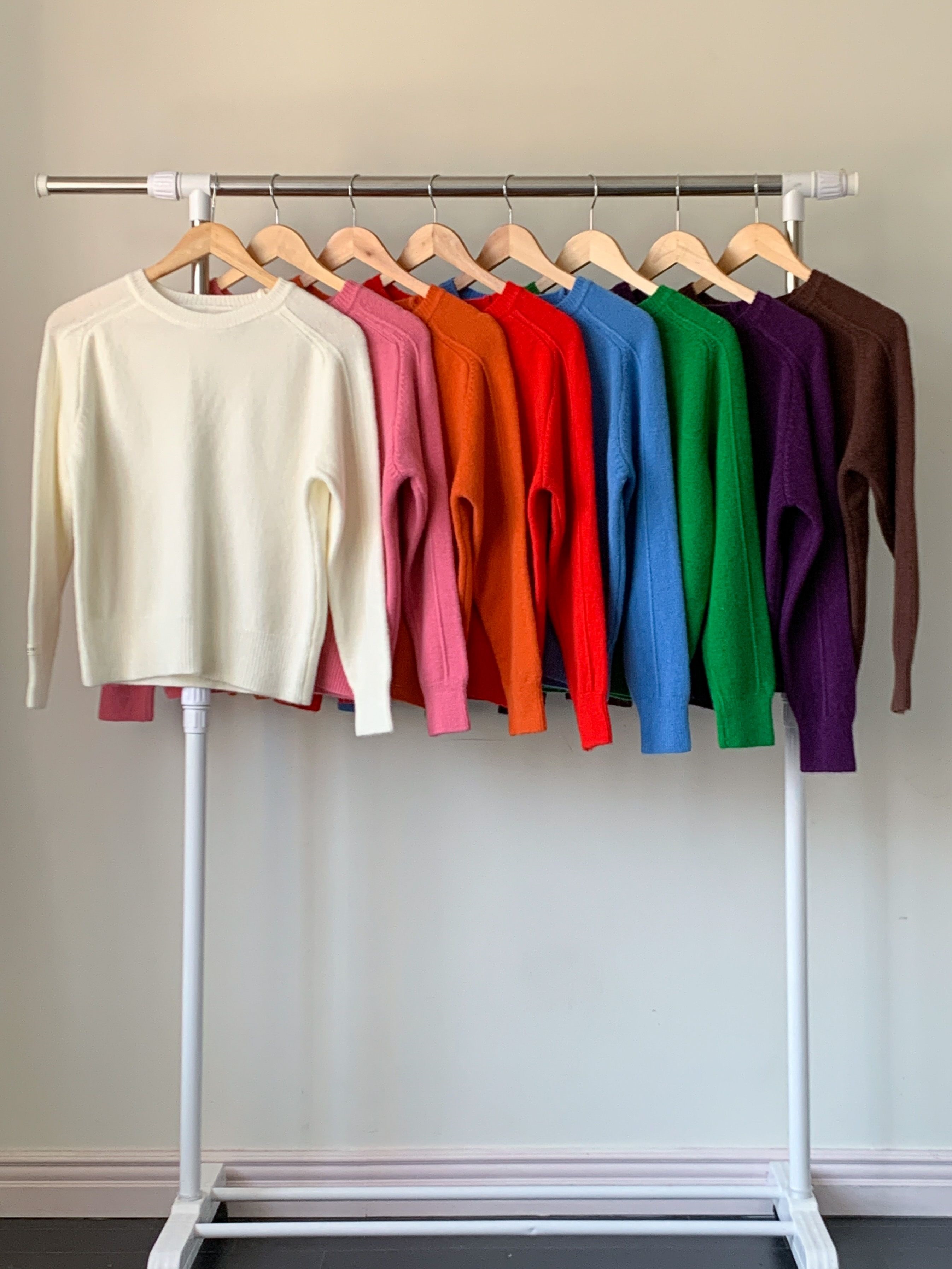 ラウンドネックパッチラインラグランルーズ長袖無地ニット | 詳細画像21