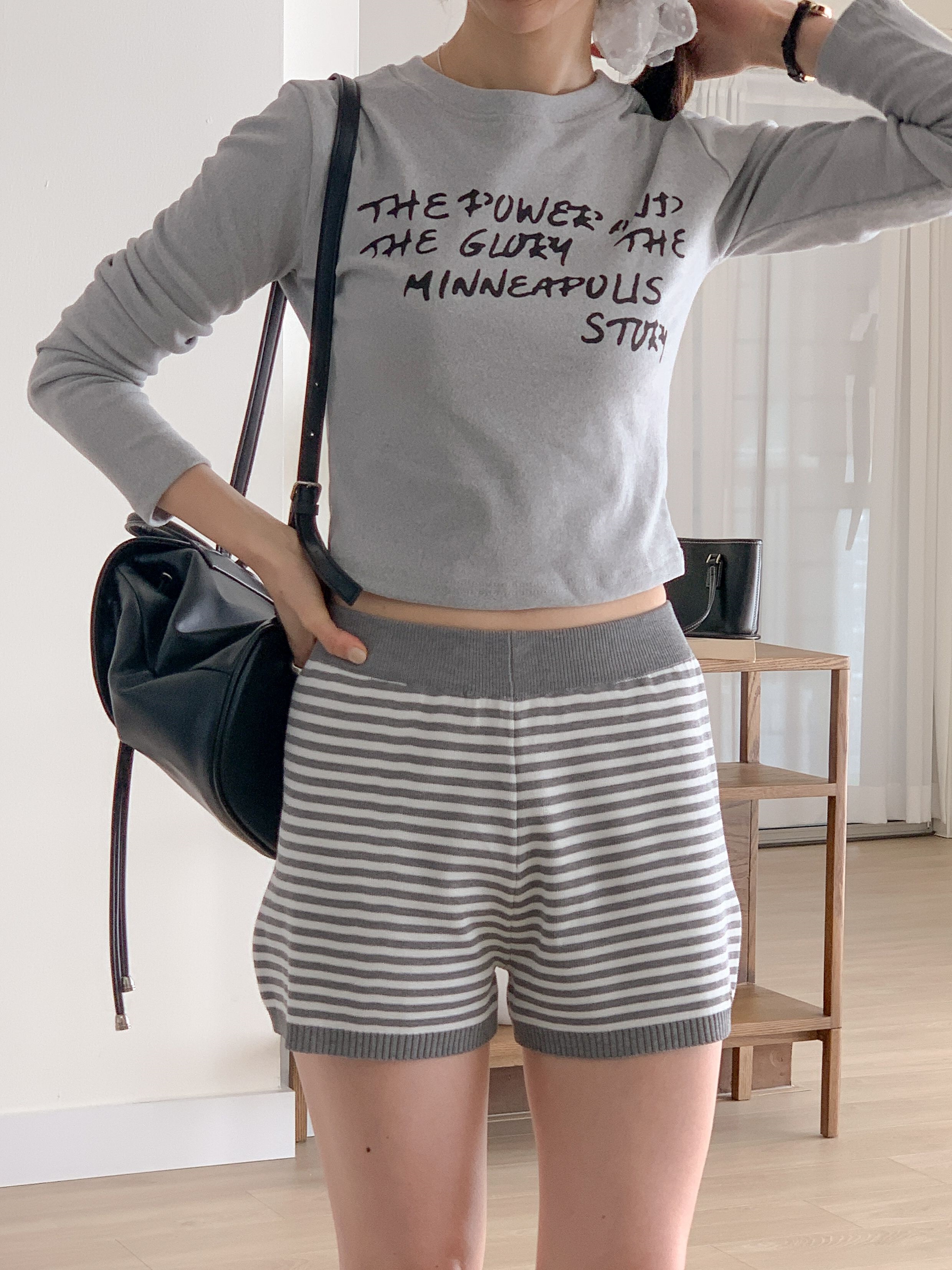 ニットウエストゴムショートボーダーショートパンツ | 詳細画像10