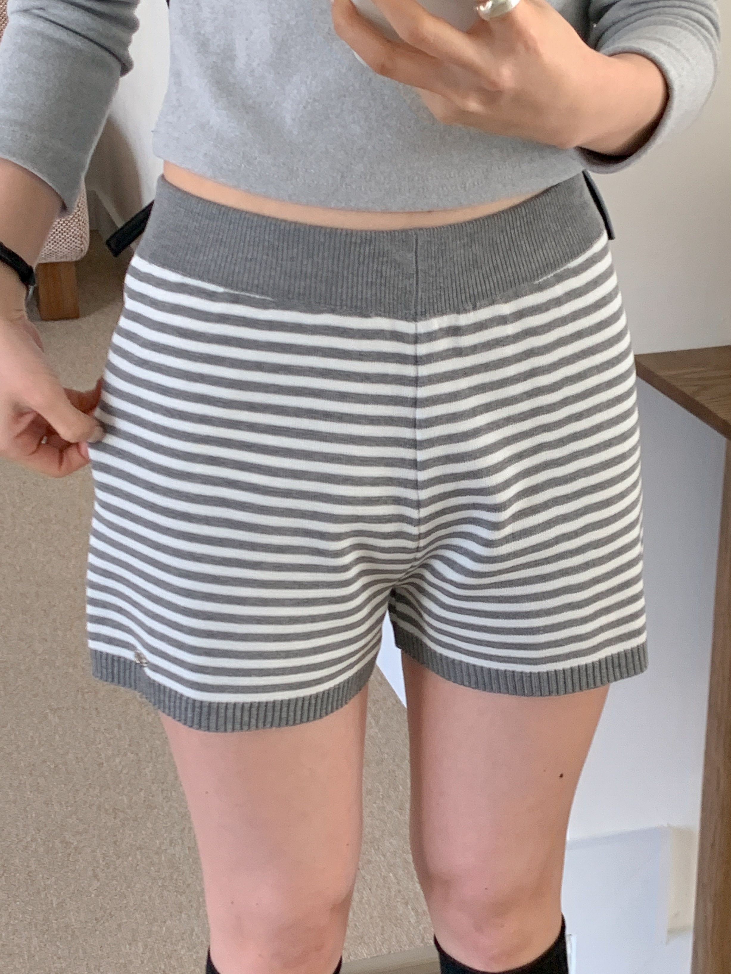 ニットウエストゴムショートボーダーショートパンツ | 詳細画像17