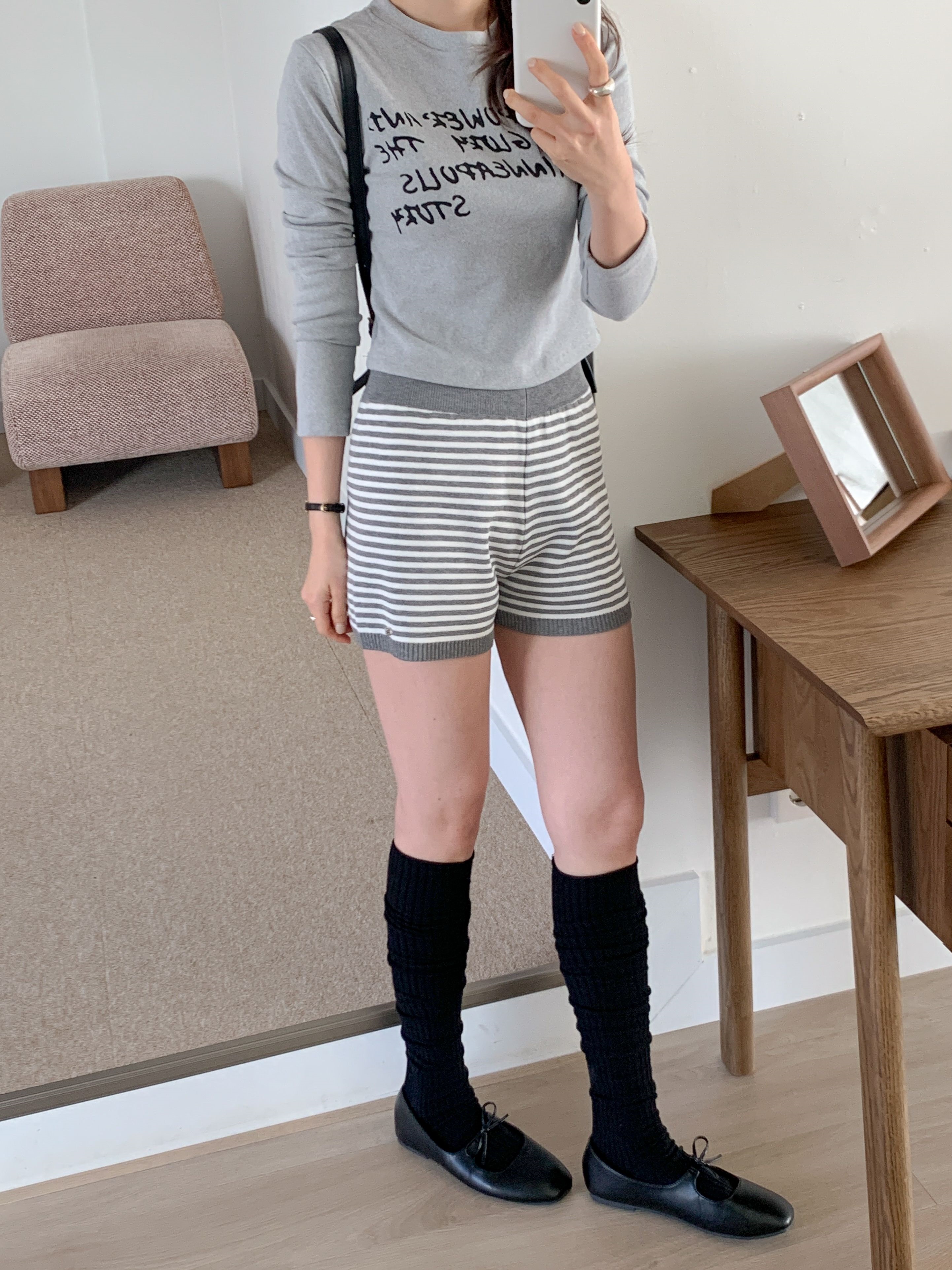 ニットウエストゴムショートボーダーショートパンツ | 詳細画像18