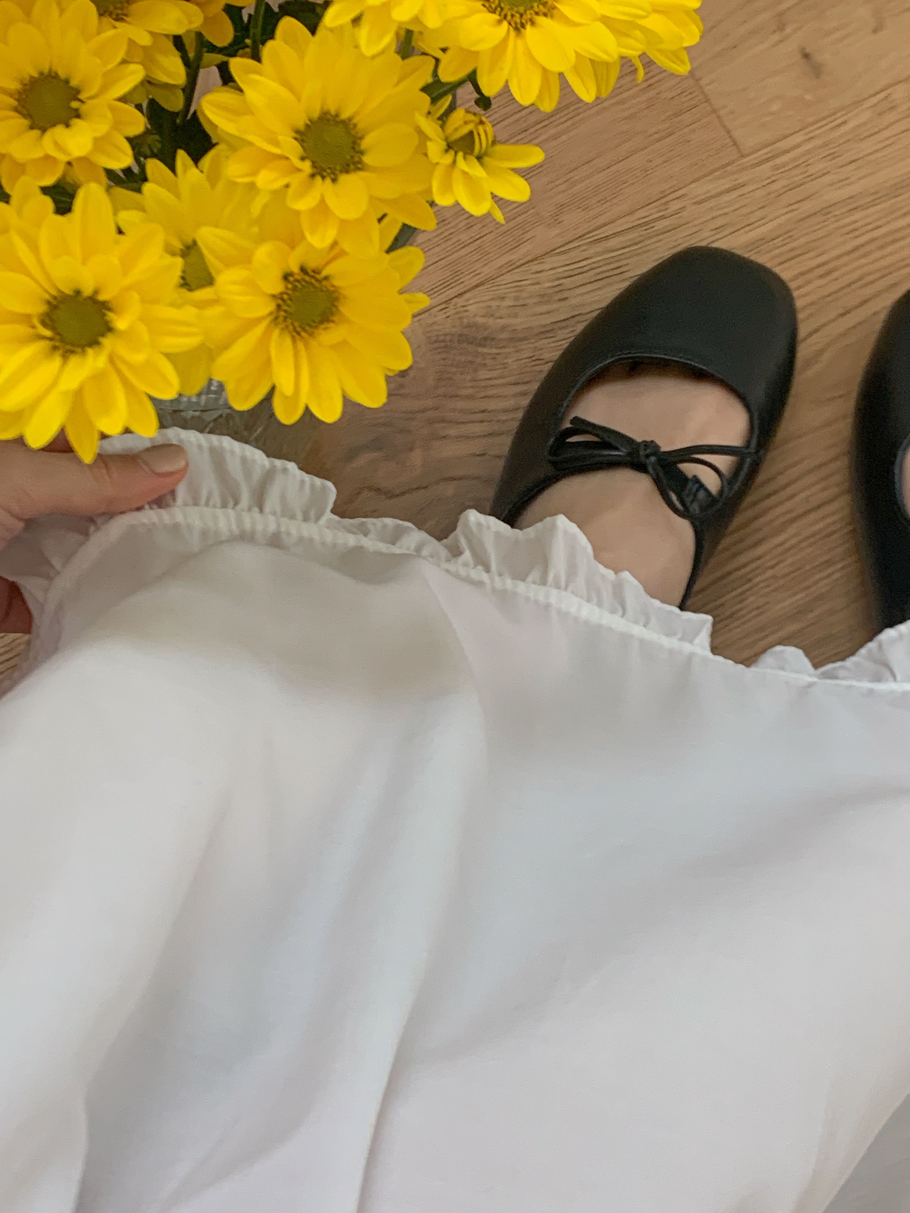 シャーリングフリルティアードウエストゴムフレア無地スカート | 詳細画像19