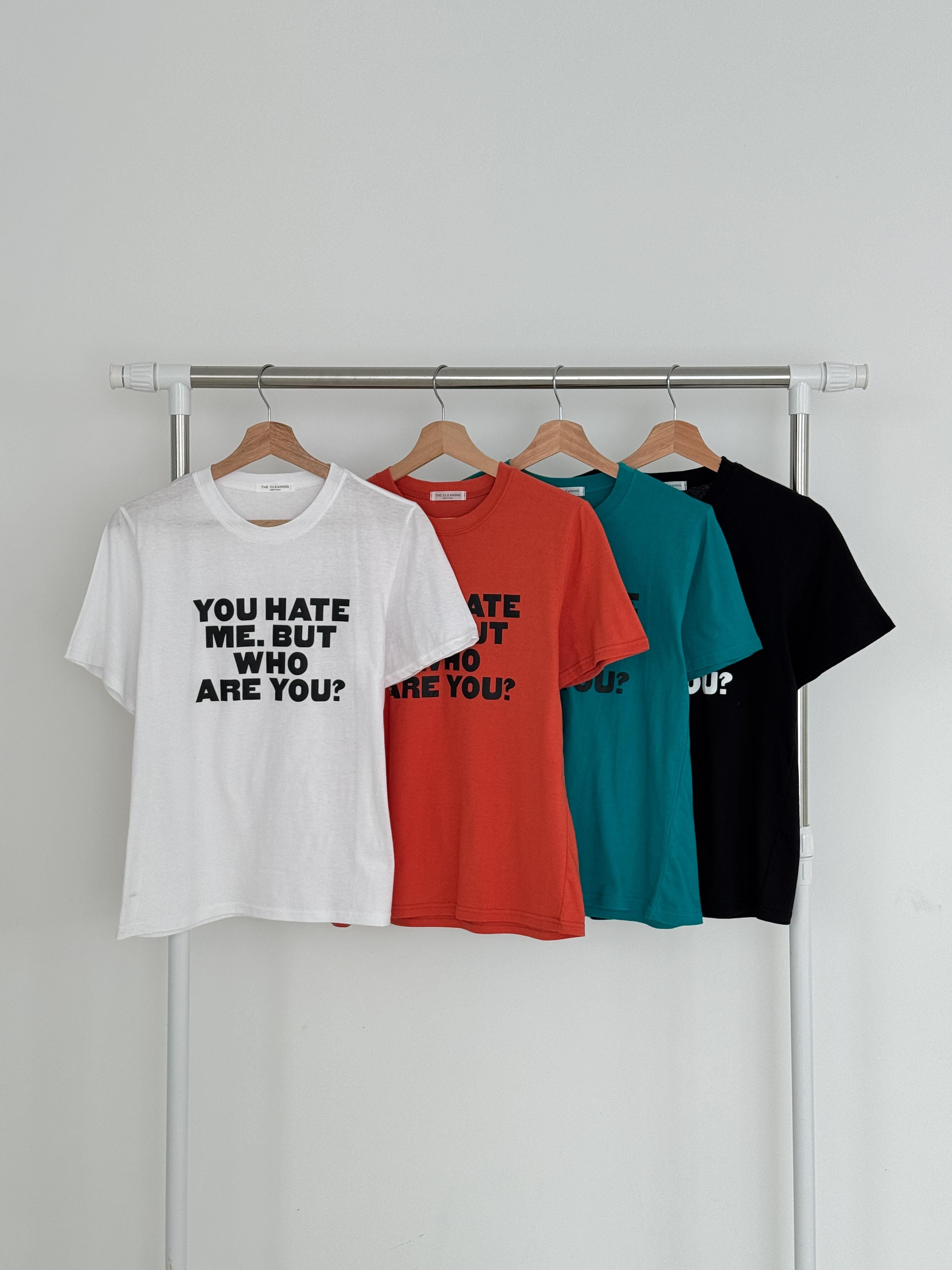 コットンラウンドネックベーシック半袖レタリングTシャツ | 詳細画像21