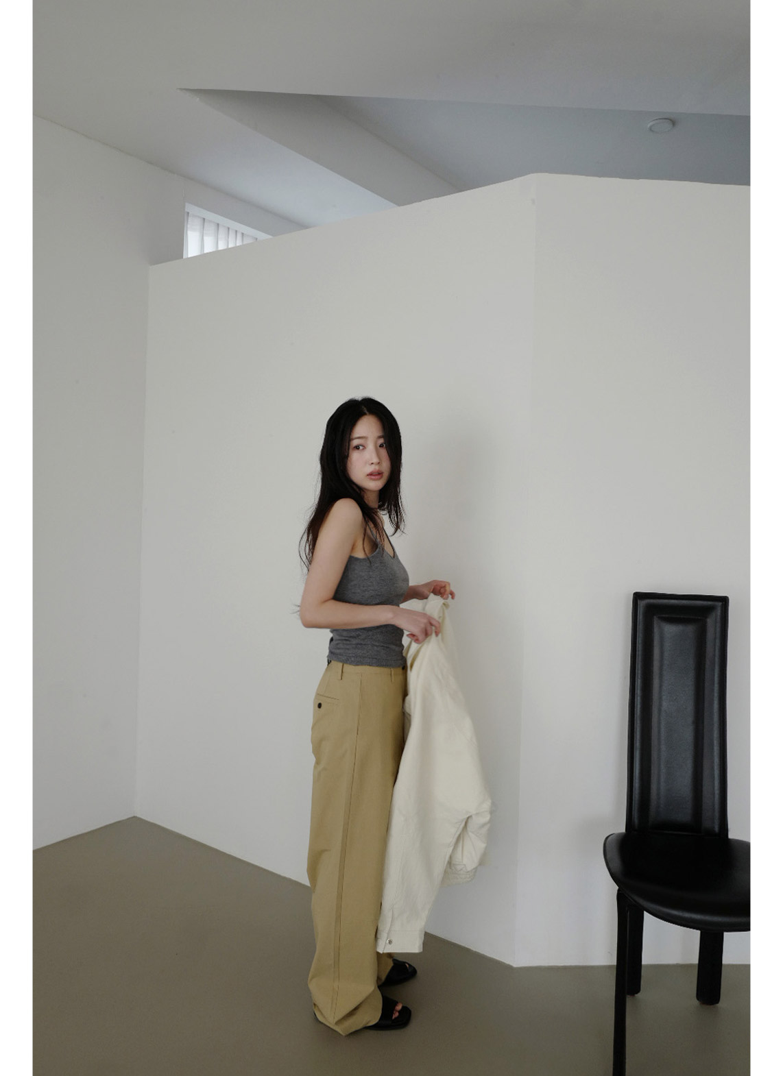 コットンナイロンジップアップカラーライン無地ジャンパーSS | 詳細画像10