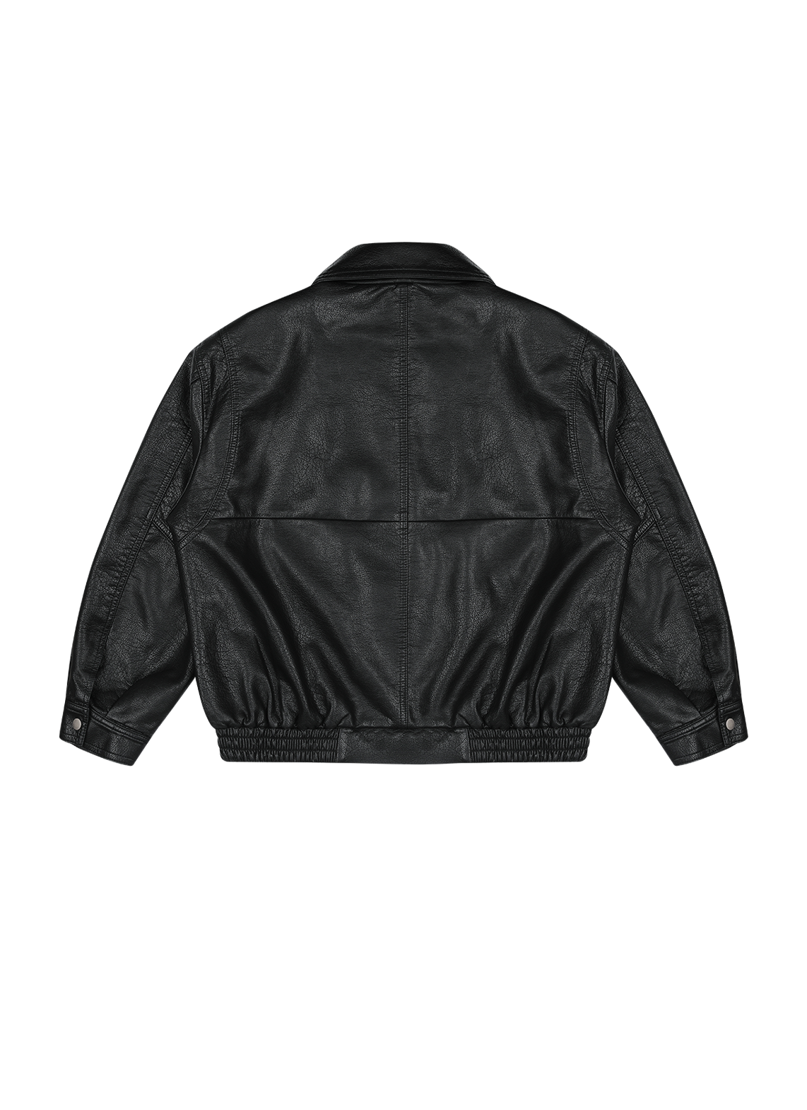 レザー調ボタンフラップポケット無地ジャンパー春秋 | 詳細画像15