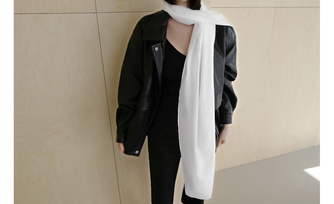 レザー調ボタンフラップポケット無地ジャンパー春秋 | 詳細画像11