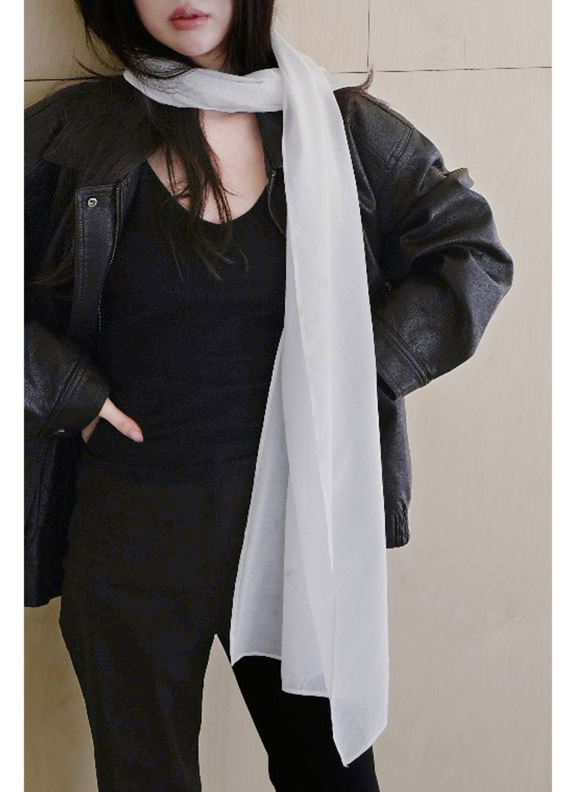 レザー調ボタンフラップポケット無地ジャンパー春秋 | 詳細画像5