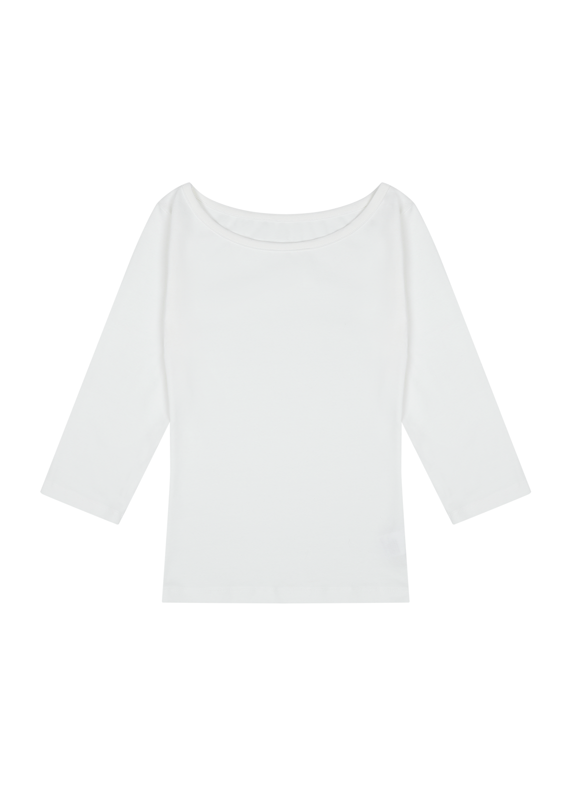 ストレッチコットンボートネックスリム7分袖無地Tシャツオールシーズン | 詳細画像21