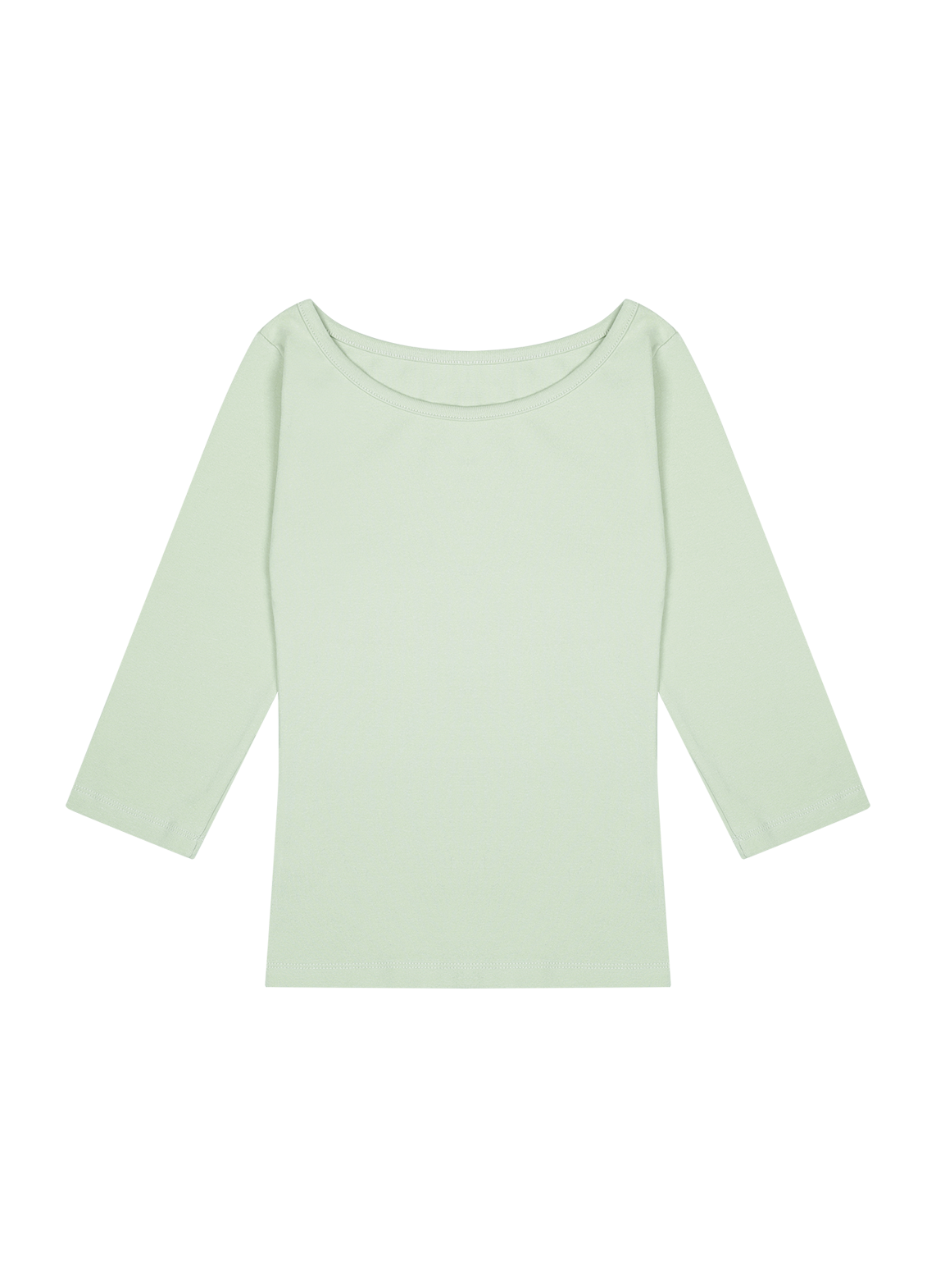 ストレッチコットンボートネックスリム7分袖無地Tシャツオールシーズン | 詳細画像23