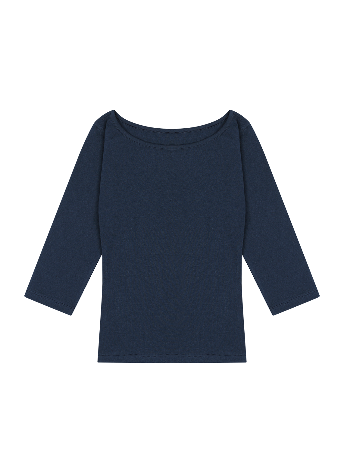 ストレッチコットンボートネックスリム7分袖無地Tシャツオールシーズン | 詳細画像25