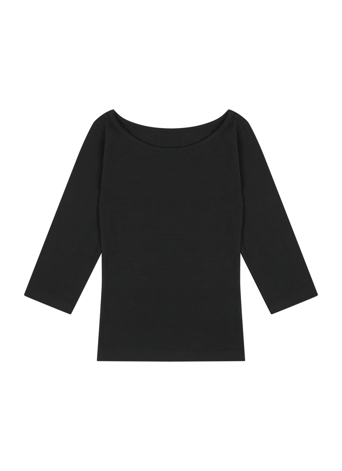 ストレッチコットンボートネックスリム7分袖無地Tシャツオールシーズン | 詳細画像26