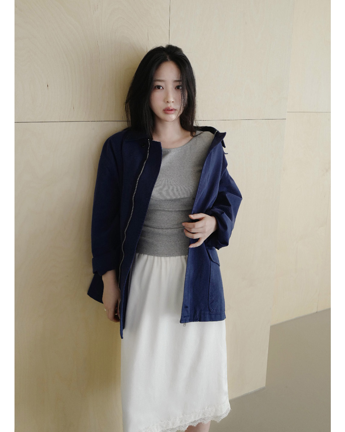 ストレッチコットンボートネックスリム7分袖無地Tシャツオールシーズン | 詳細画像5