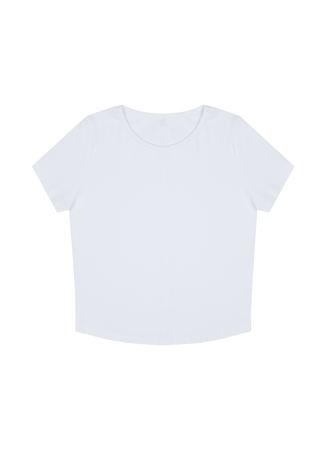 ストレッチコットンラインベーシッククロップド半袖無地Tシャツオールシーズン | 詳細画像16