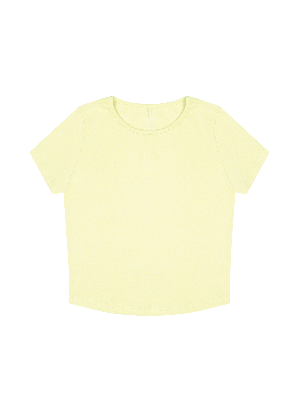 ストレッチコットンラインベーシッククロップド半袖無地Tシャツオールシーズン | 詳細画像18