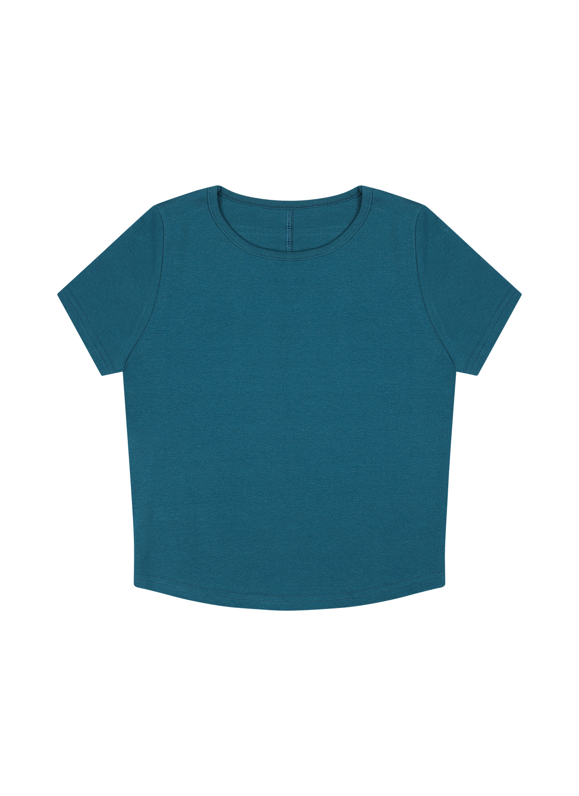 ストレッチコットンラインベーシッククロップド半袖無地Tシャツオールシーズン | 詳細画像19