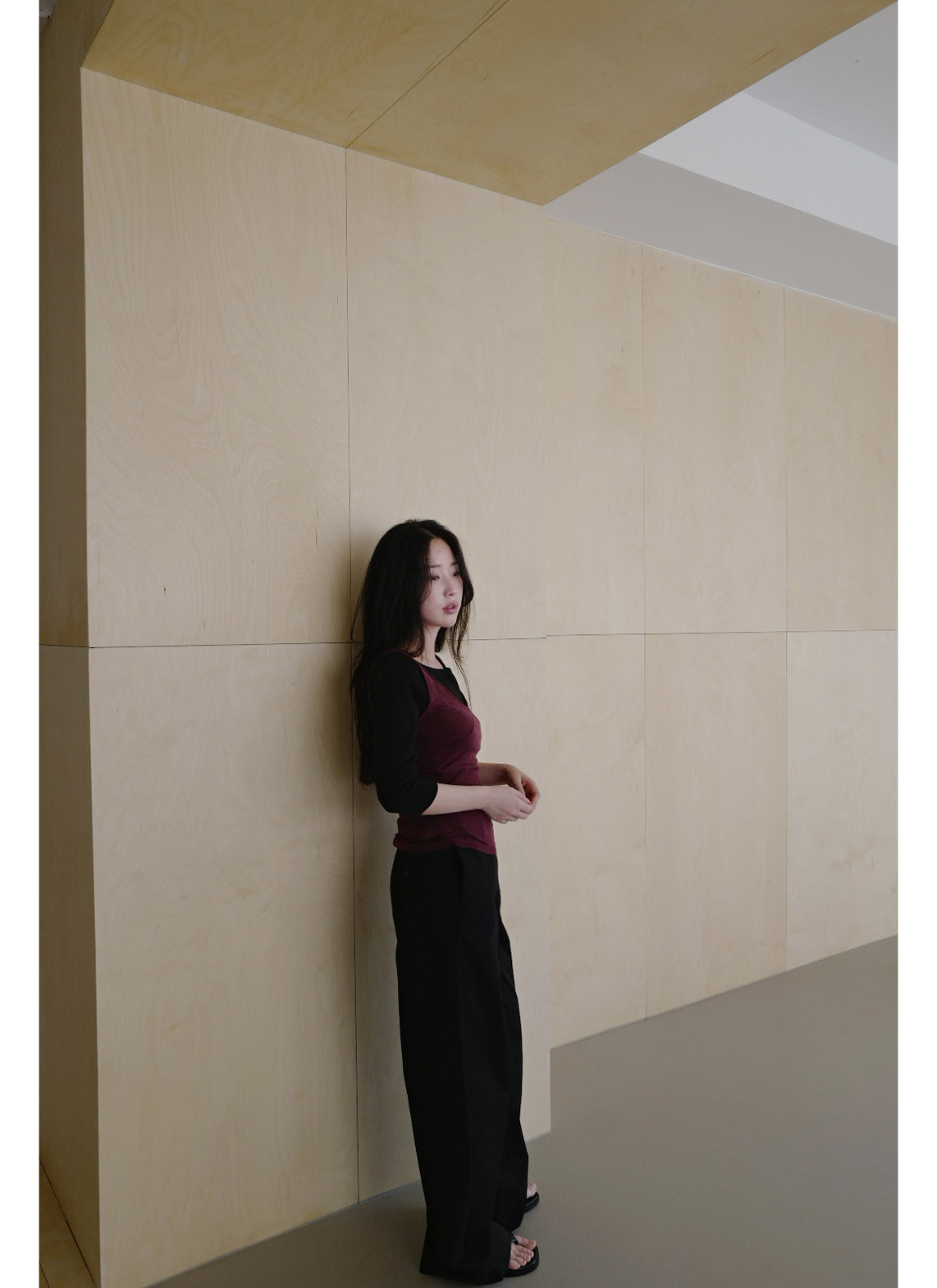 コットンボタンラインワイド無地パンツオールシーズン | 詳細画像13