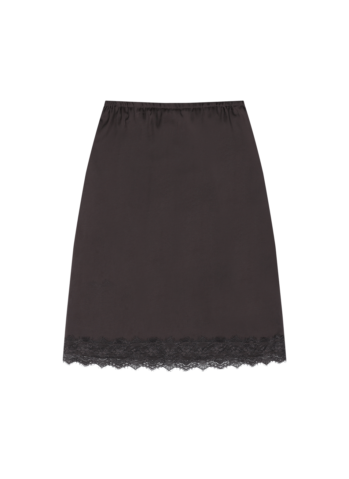 サテンHラインレースアップレース無地スカート春夏秋 | 詳細画像10