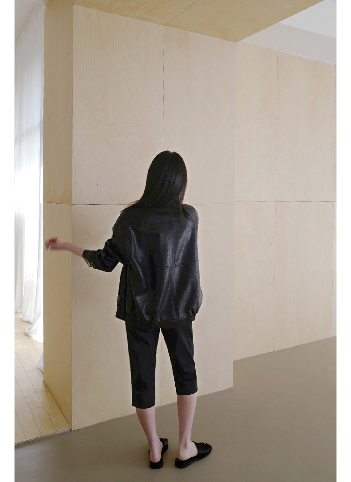 ストレッチコットンバミューダ無地パンツ春夏秋 | 詳細画像6