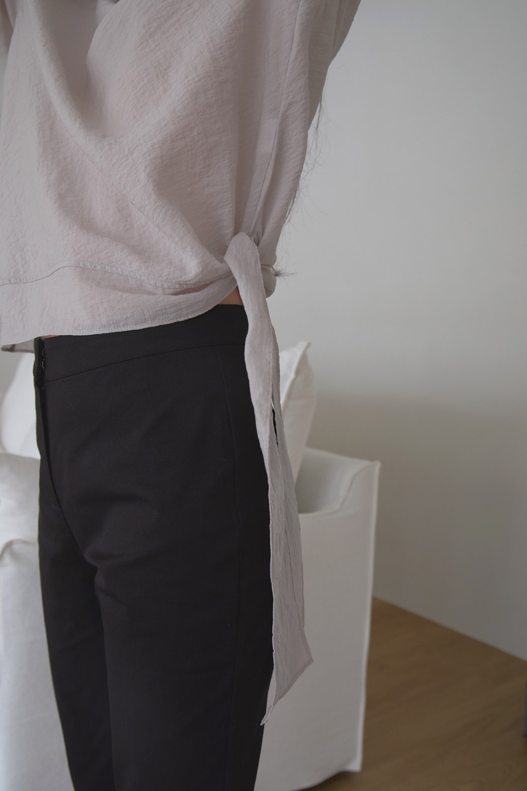 ストレッチコットンバミューダ無地パンツ春夏秋 | 詳細画像22