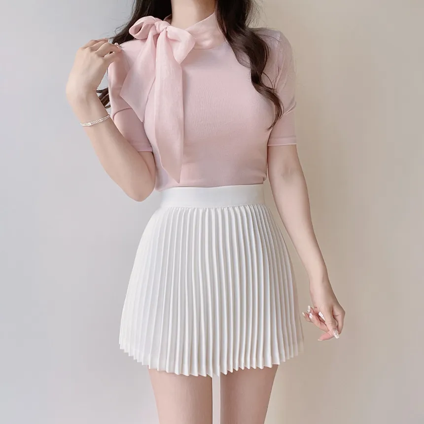 フレアプリーツミニスカート | mirangmirang | 詳細画像5