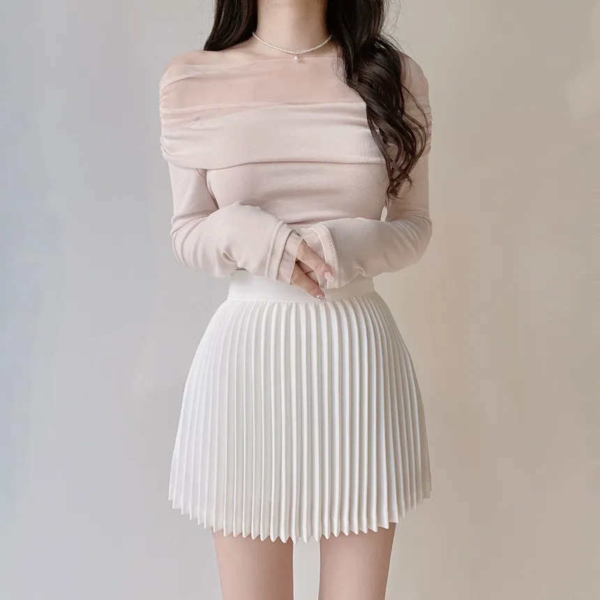 フレアプリーツミニスカート | mirangmirang | 詳細画像26