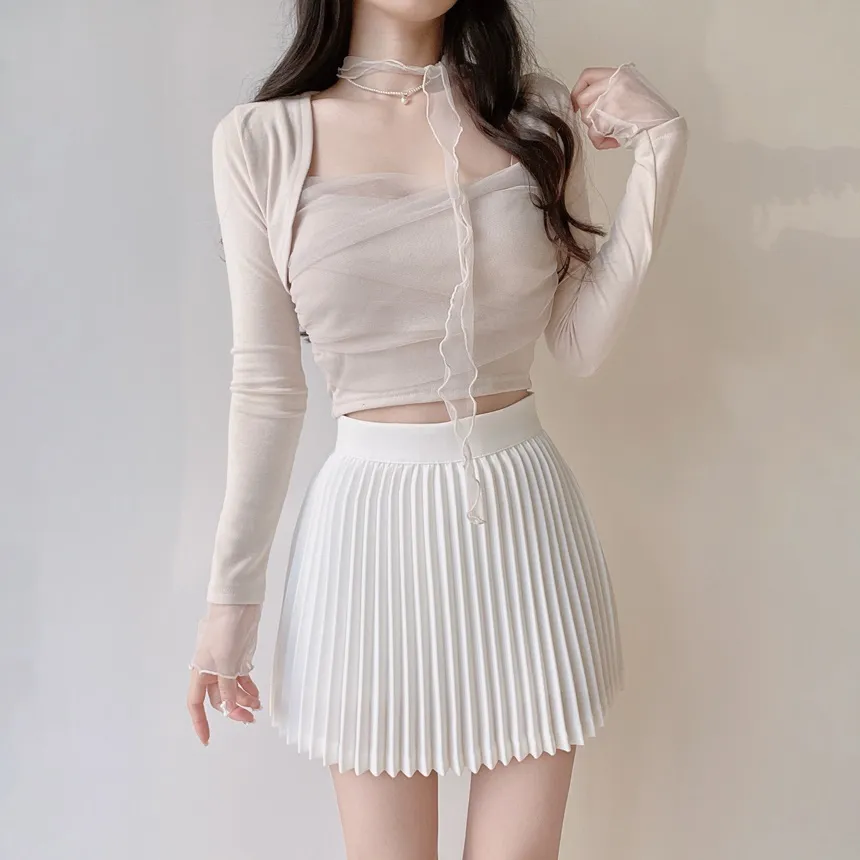 フレアプリーツミニスカート | mirangmirang | 詳細画像29