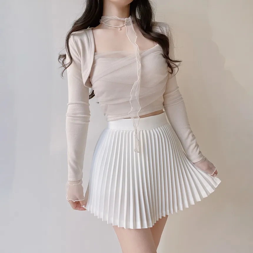 フレアプリーツミニスカート | mirangmirang | 詳細画像30