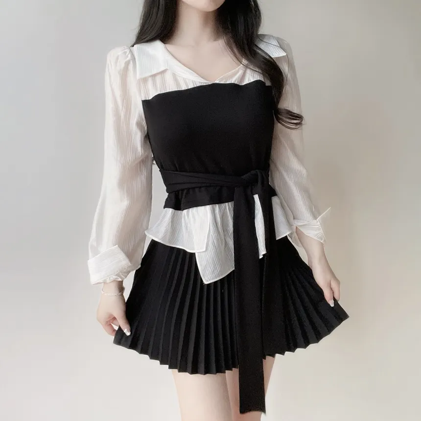 フレアプリーツミニスカート | mirangmirang | 詳細画像48