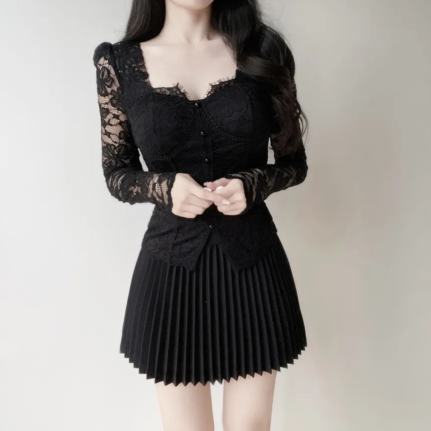 フレアプリーツミニスカート | mirangmirang | 詳細画像56