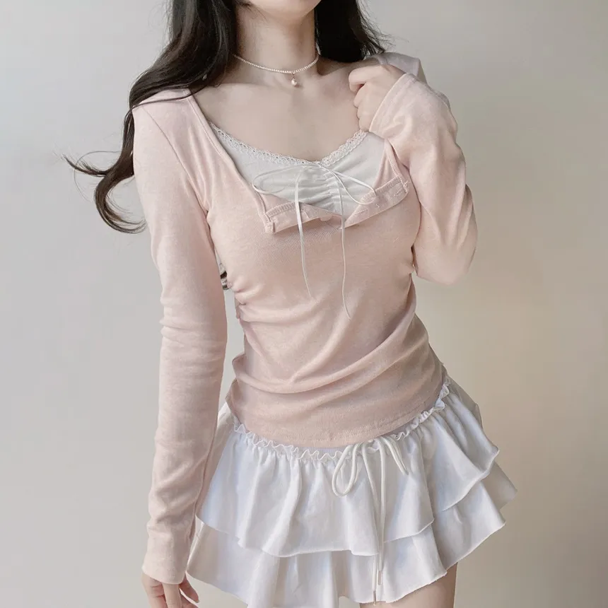 コットンティアードミニフリルドローストリングスカート | mirangmirang | 詳細画像6