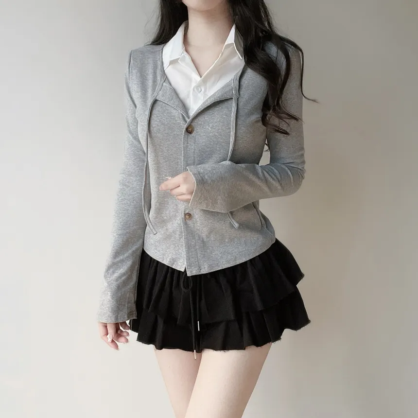 コットンティアードミニフリルドローストリングスカート | mirangmirang | 詳細画像20