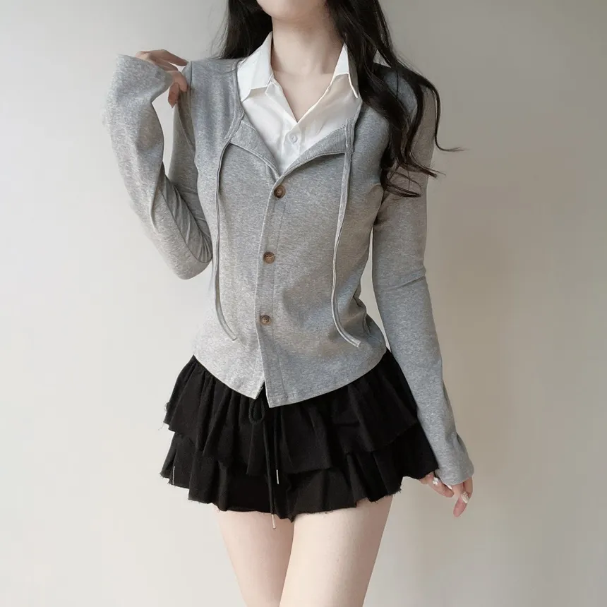 コットンティアードミニフリルドローストリングスカート | mirangmirang | 詳細画像22