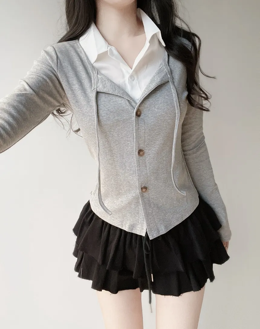 コットンティアードミニフリルドローストリングスカート | mirangmirang | 詳細画像24