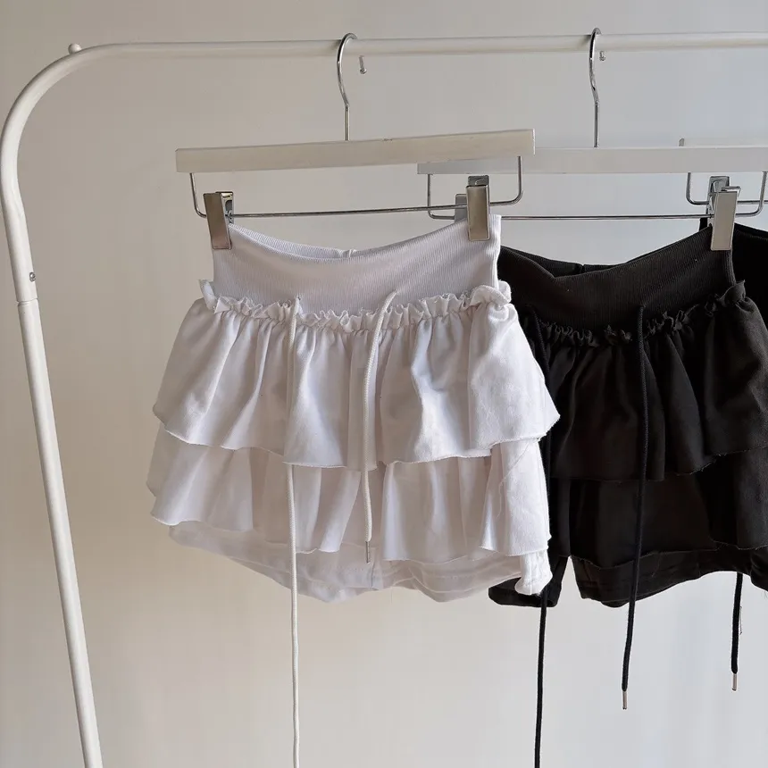 コットンティアードミニフリルドローストリングスカート | mirangmirang | 詳細画像26