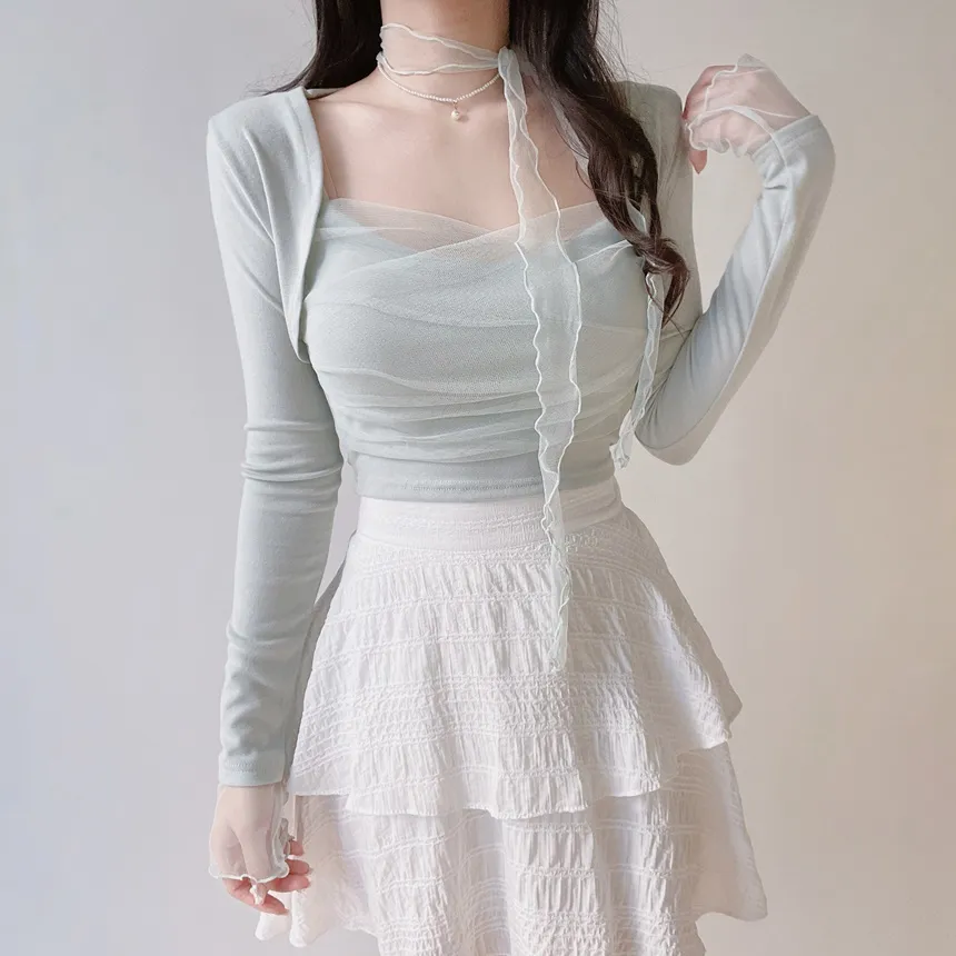 ミニティアードフレアバックゴムスカート | mirangmirang | 詳細画像17