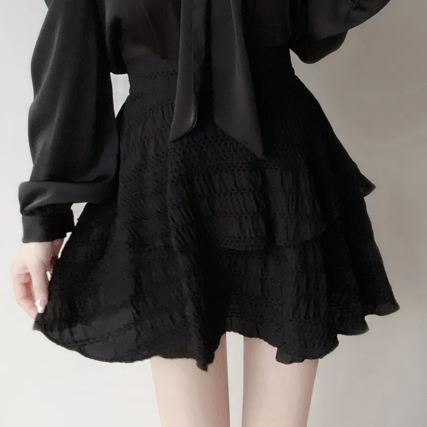 ミニティアードフレアバックゴムスカート | mirangmirang | 詳細画像27