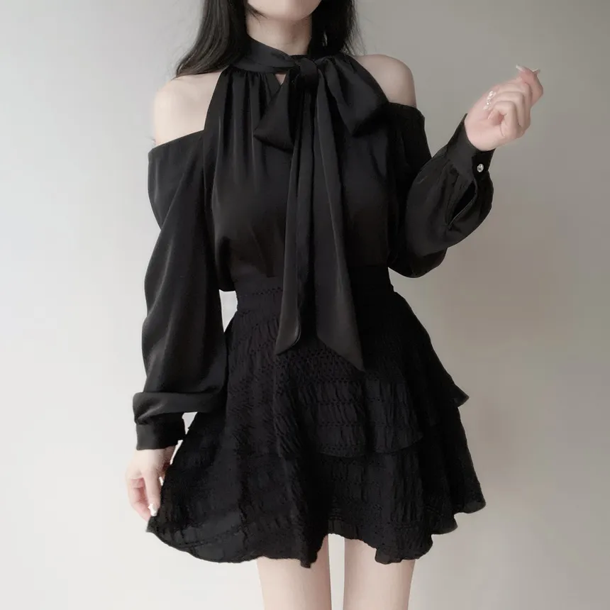 ミニティアードフレアバックゴムスカート | mirangmirang | 詳細画像30