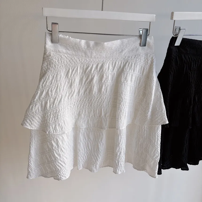 ミニティアードフレアバックゴムスカート | mirangmirang | 詳細画像36