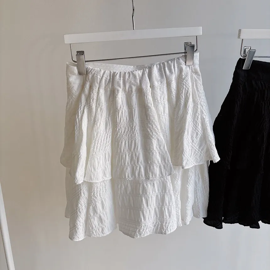 ミニティアードフレアバックゴムスカート | mirangmirang | 詳細画像37