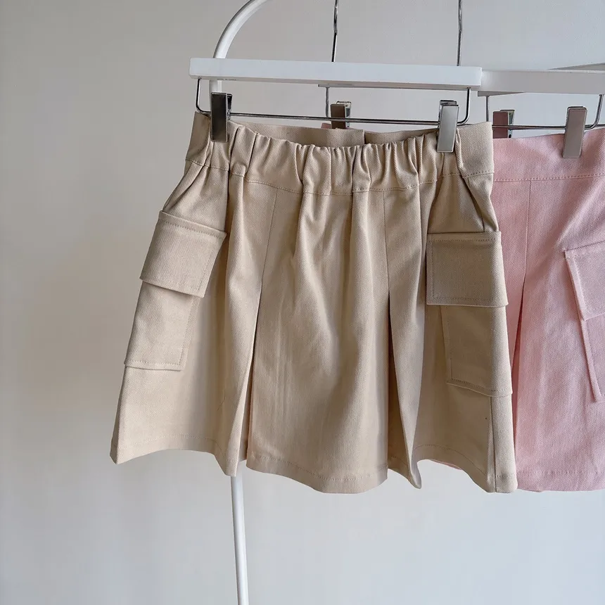 ボックスプリーツバックゴムカーゴAラインミニフェイクポケットスカート | mirangmirang | 詳細画像26