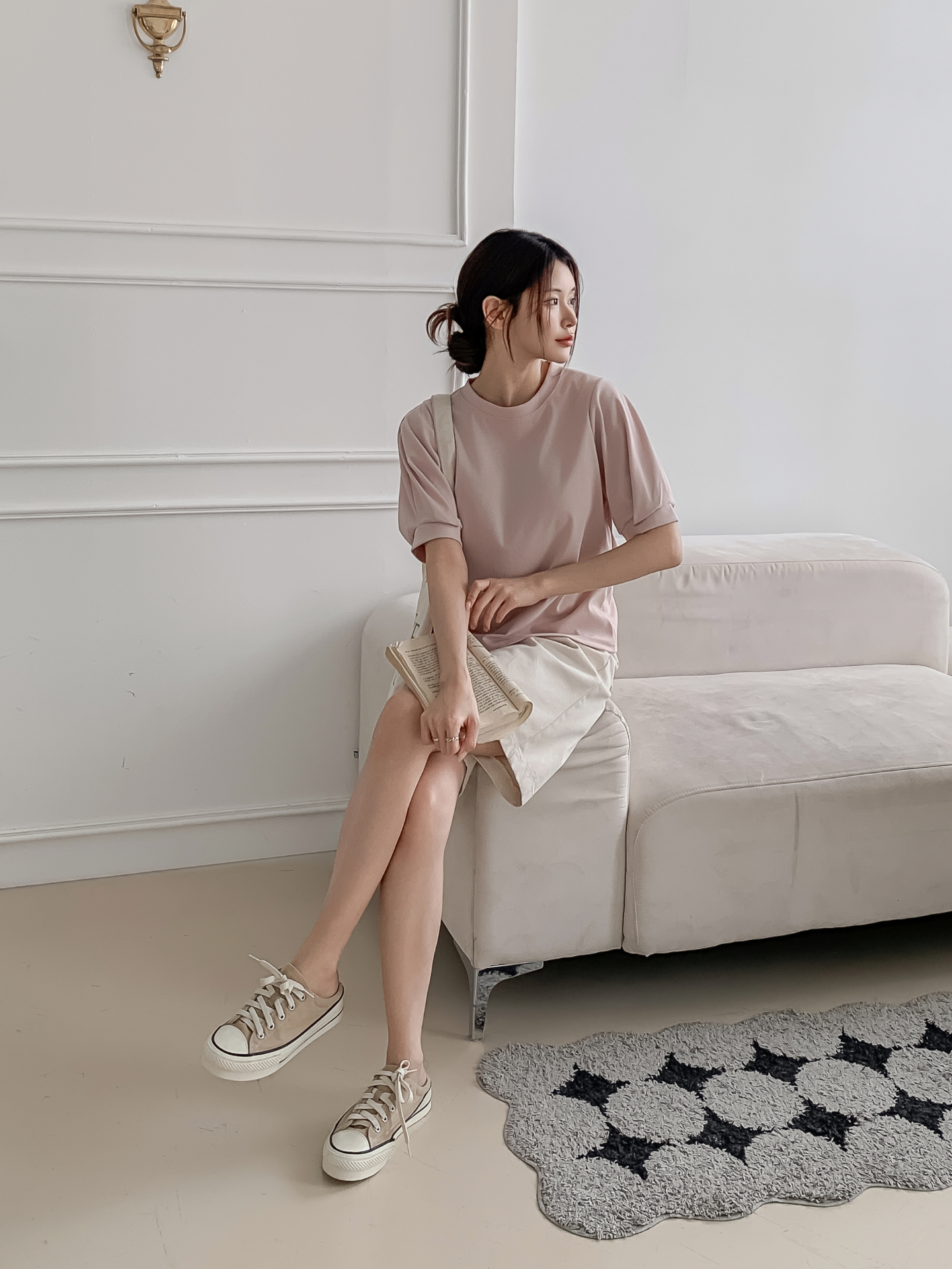 ラウンドネックベーシック半袖ブラウス | 詳細画像30